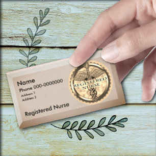 Registered Nurse Caduceus Business Card