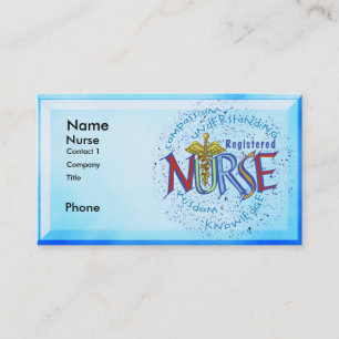 Registered Nurse Caduceus Business Card