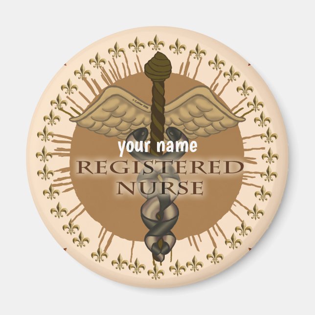 Registered Nurse Caduceus Magnet (Front)