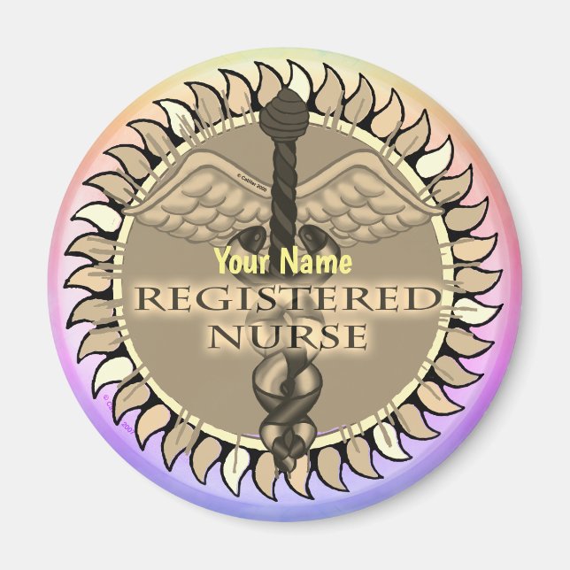 Registered Nurse  Caduceus Magnet (Front)
