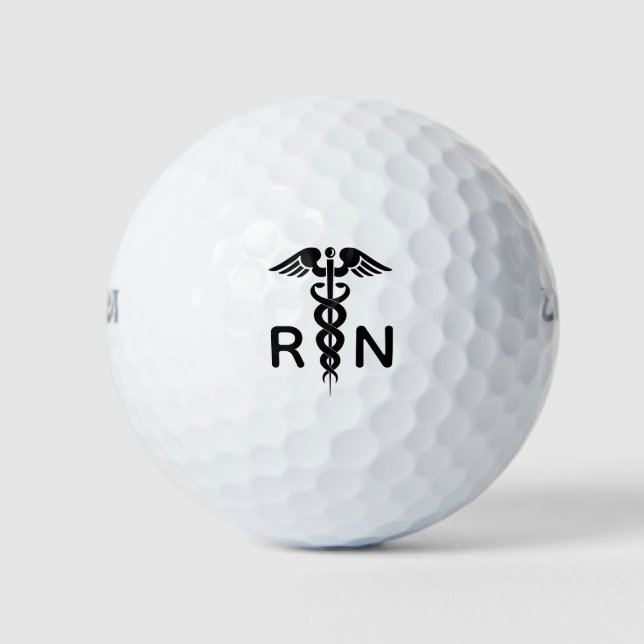 Registered Nurse Caduceus RN Custom Golf Balls (Front)