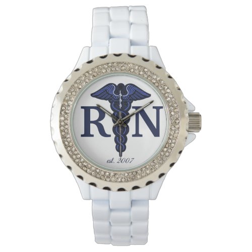 Registered Nurse Caduceus RN Customizable Year Watch