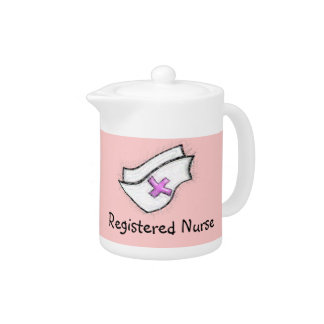Registered Nurse Cap Design Teapot