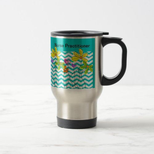 Registered Nurse Chevron Design Travel Mug