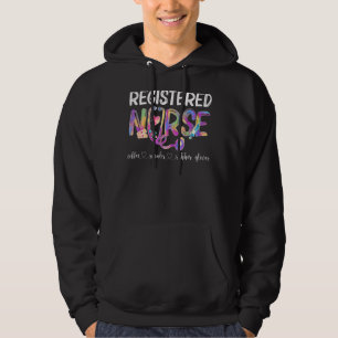 Registered Nurse Coffee Scrubs Rubber Gloves Nurse Hoodie