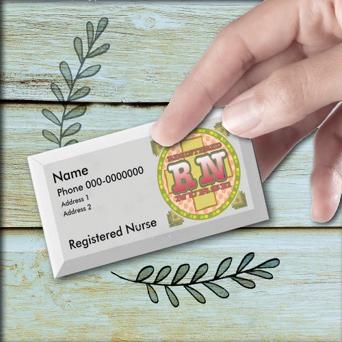Registered Nurse custom name Business Cards