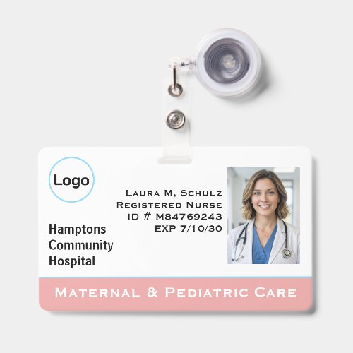 Registered Nurse Customizable Name Tag ID Badge
