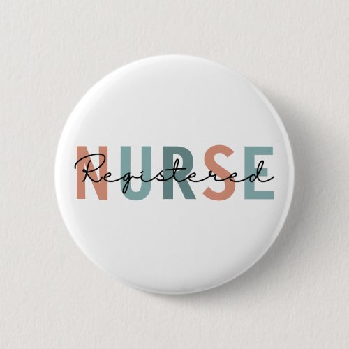 Registered Nurse Customized with name Button