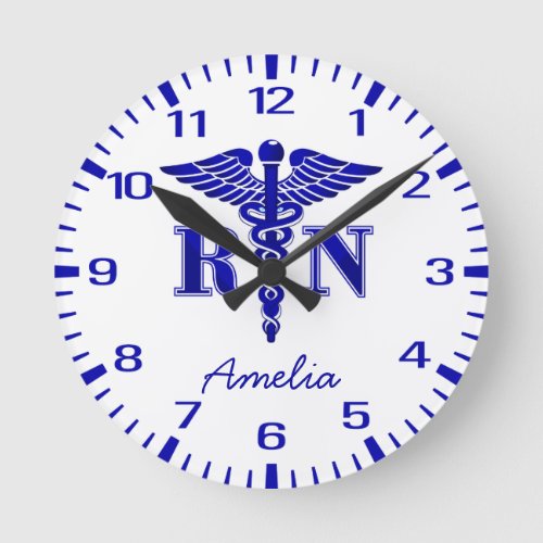 Registered_nurse_doctor_gifts_medical_women_ Round Clock