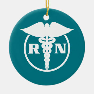 Registered Nurse Emblem Ceramic Ornament