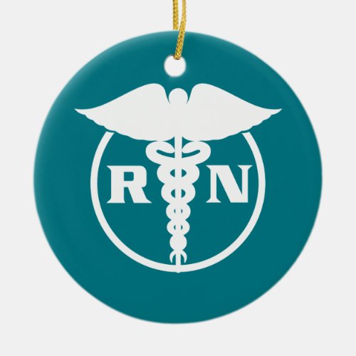 Registered Nurse Emblem Ceramic Ornament