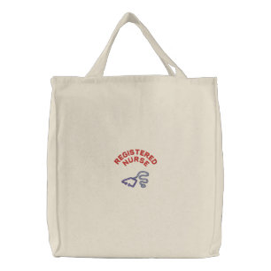 REGISTERED NURSE EMBROIDERED TOTE BAG