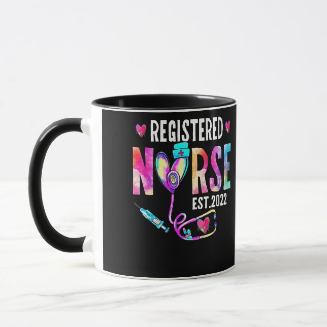 Registered Nurse Est. 2022 Nursing RN Graduation Mug (Left)