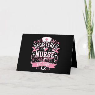 Registered Nurse Est 2025 Nursing Student Letterpress Thank You Card
