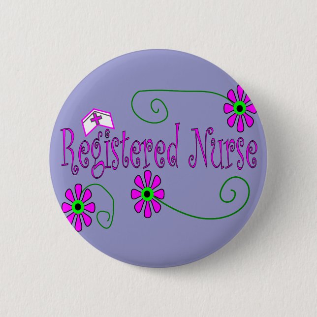 Registered Nurse gifts-- Button (Front)