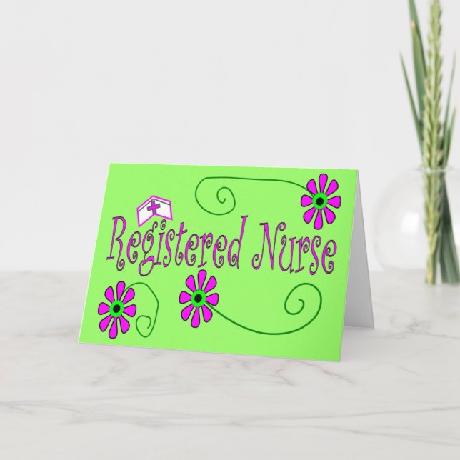 Registered Nurse gifts-- Card (Front)