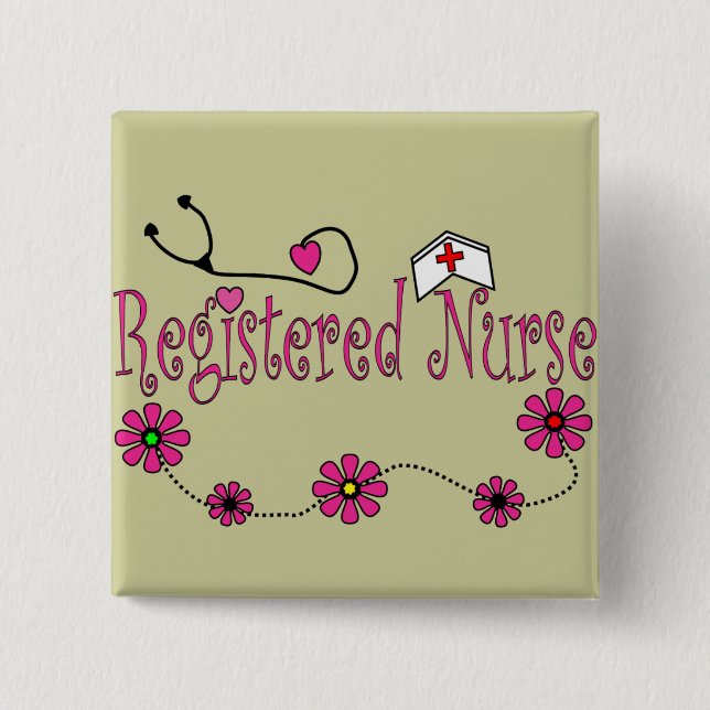 Registered Nurse Gifts Pinback Button (Front)
