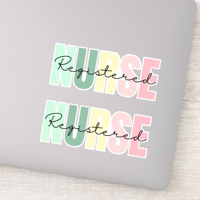 Registered Nurse girly Sticker (Detail)