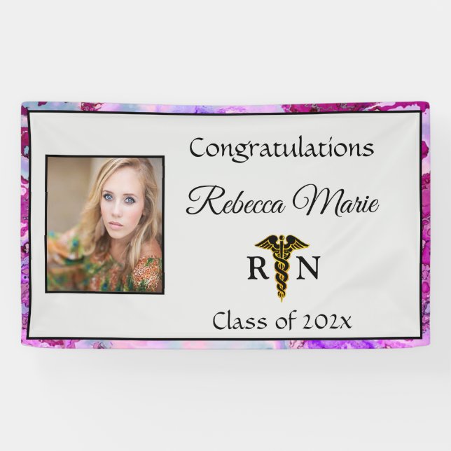 Registered Nurse Graduation Caduceus Banner (Horizontal)