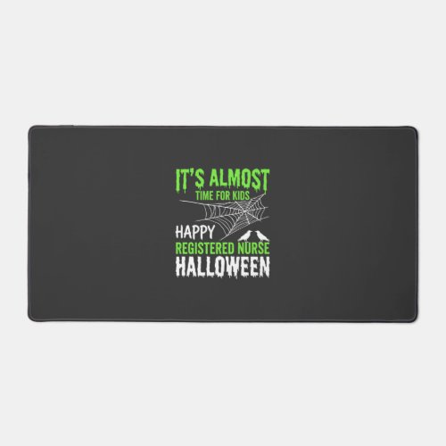Registered Nurse Halloween Spiderweb and Raven Desk Mat
