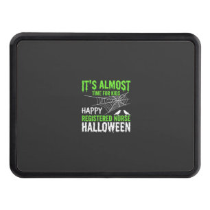Registered Nurse Halloween Spiderweb and Raven Hitch Cover