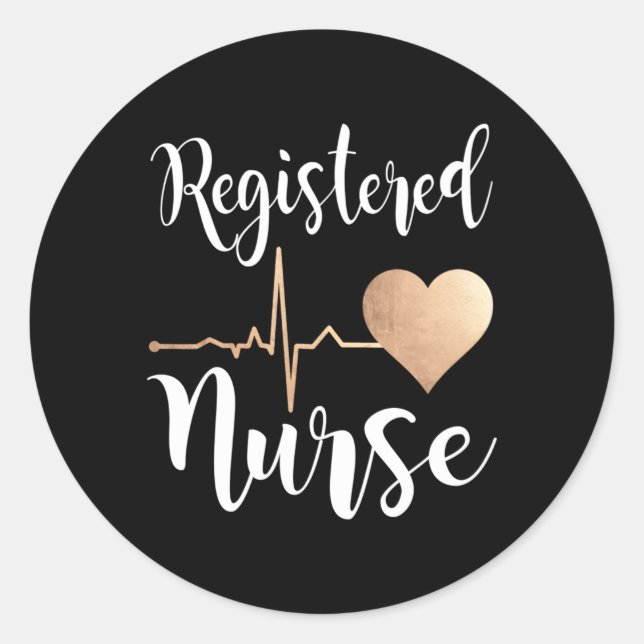 Registered Nurse He Rn Classic Round Sticker (Front)