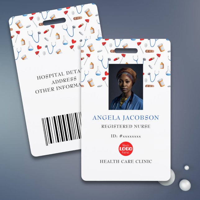 Registered Nurse Healthcare Logo Barcode Badge (Creator Uploaded)