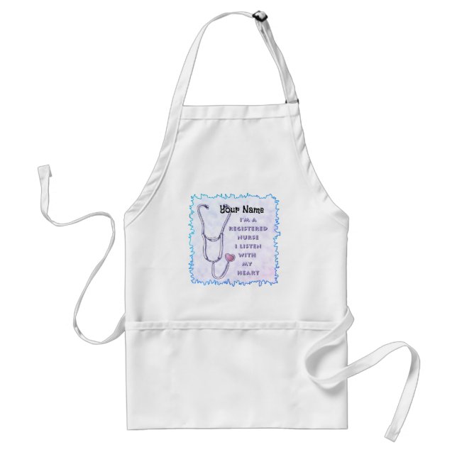 Registered Nurse Heart Adult Apron (Front)