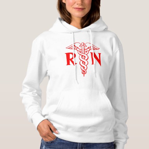 Registered nurse hoodies  RN with caduceus logo