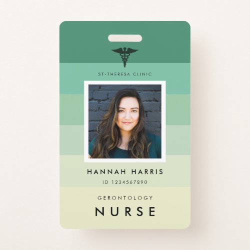 Registered nurse Hospital employee name tag photo Badge