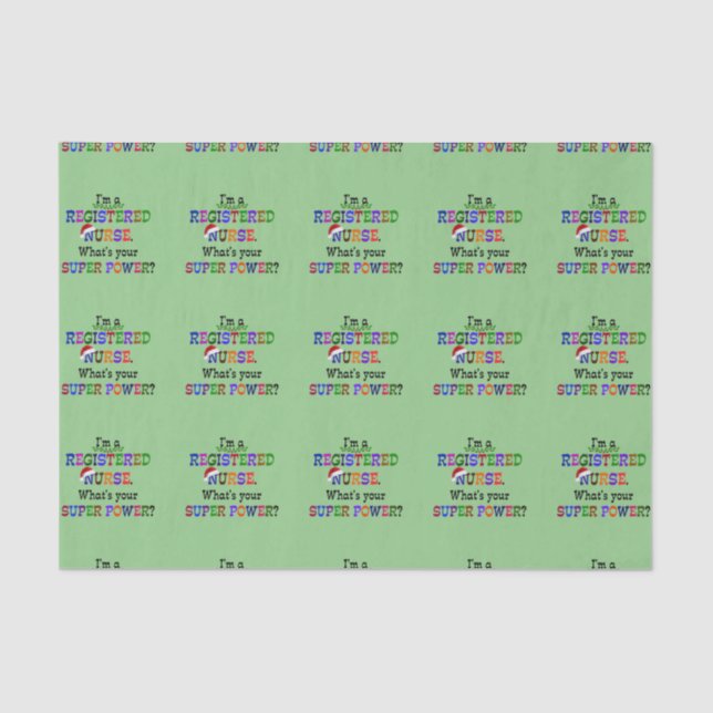 Registered Nurse, Humor, Christmas Tissue Paper (Front)