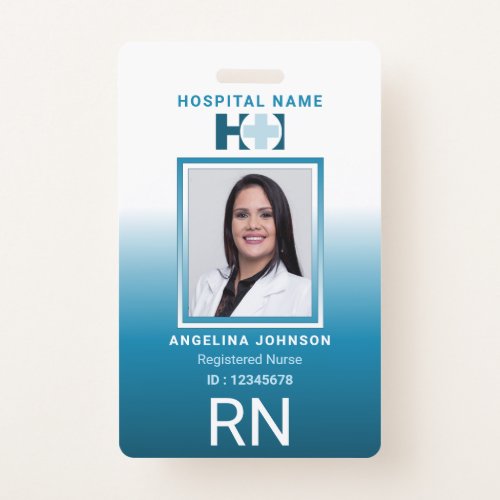 Registered Nurse ID Identification Name Photo Blue Badge