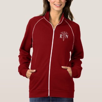 Registered nurse jacket | RN with caduceus symbol