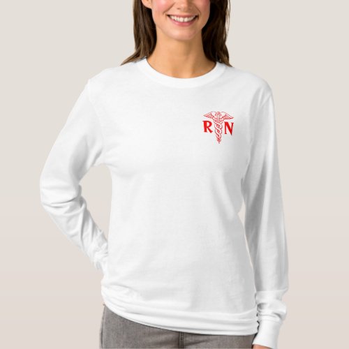 Registered nurse jersey hoodie  RN caduceus T_Shirt