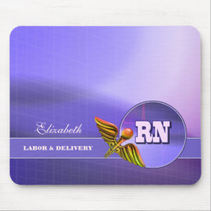 Registered Nurse Labor & Delivery. Custom Name Mouse Pad