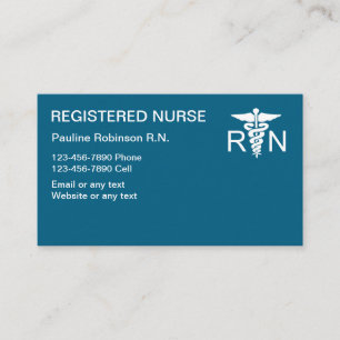 Registered Nurse Logo Business Cards