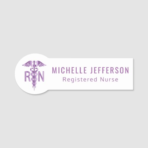 Registered Nurse _ Logo _  Purple Name Tag