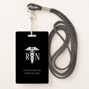 Registered Nurse Medical Caduceus Custom ID Badge