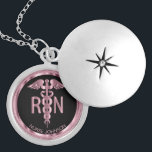Registered Nurse - Medical Symbol Caduceus - Pink  Locket Necklace<br><div class="desc">Personalized Registered Nurse Medical Symbol Caduceus Pink Necklace ready for you to personalize. ✔Note: Not all template areas need changed. 📌If you need further customization, please click the "Click to Customize further" or "Customize or Edit Design"button and use our design tool to resize, rotate, change text color, add text and...</div>