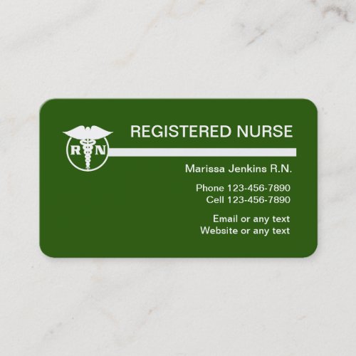 Registered Nurse Modern Business Cards