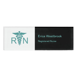 Registered Nurse Modern Medical Name Tag