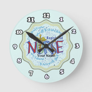 Registered Nurse Motto Round Clock