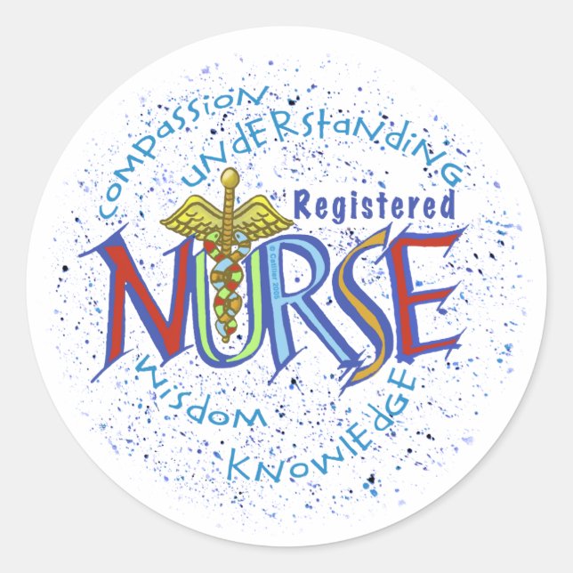 Registered Nurse Motto  sticker (Front)