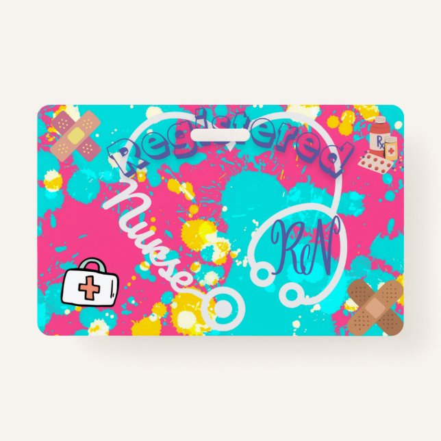 Registered Nurse Name Badge (Front)