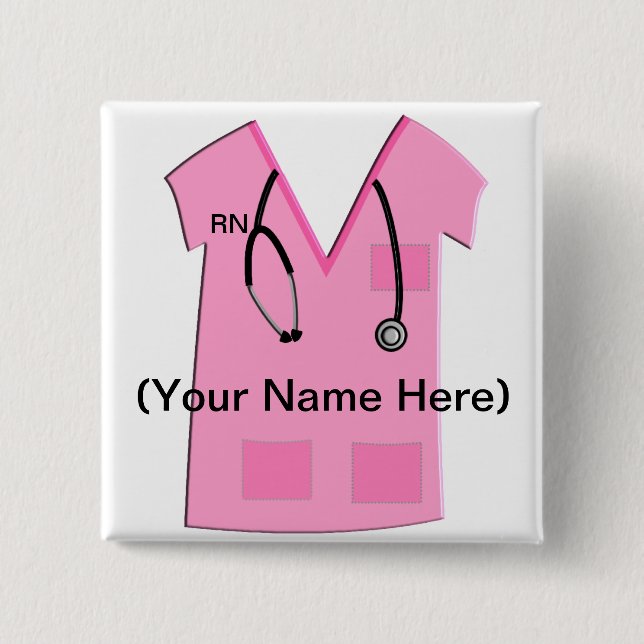 Registered Nurse Name Badge Button (Front)