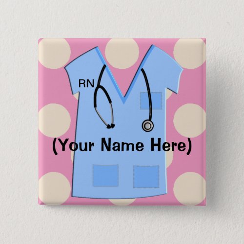 Registered Nurse Name Badge Button