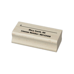 Registered Nurse Name License No. Signature Line Rubber Stamp
