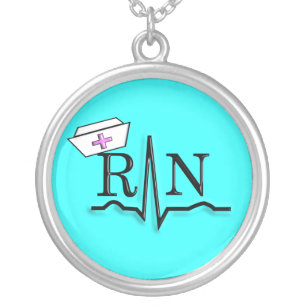 Registered Nurse Necklace Sterling Silver
