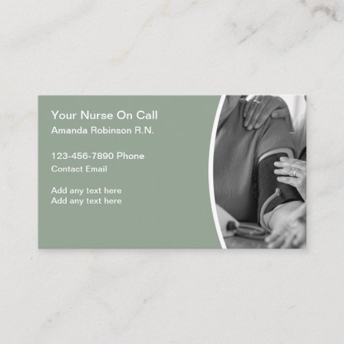 Registered Nurse On Call Medical Business Cards