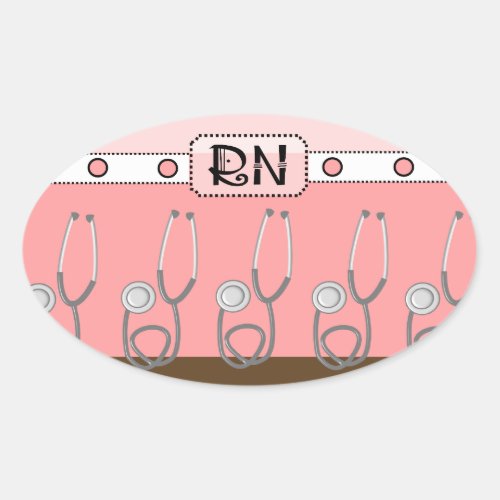 Registered Nurse Oval Sticker